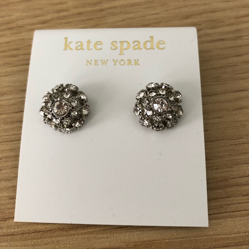 NWT Kate Spade diamond cluster earrings